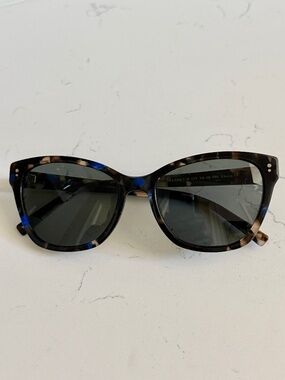 Warby Parker "Delaney" Tanzanite Tortoise Frames.